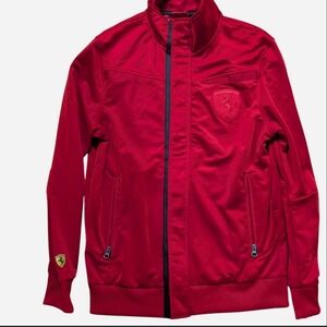 Puma Red Bomber Jacket with Black Trim